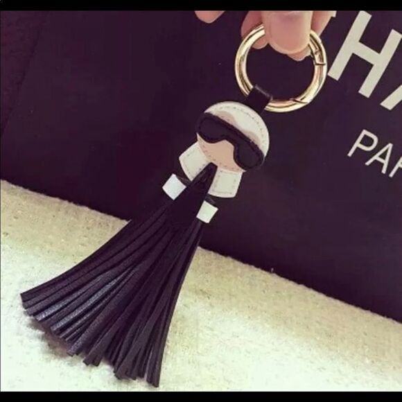 BLACK KARL Bag Purse Charm Key Chain - Picture 3 of 3